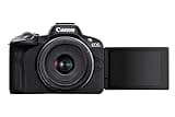 Canon EOS R50 APS-C Mirrorless + RF-S 18-45 f/4,5-6,3 (24,2 Mp,- Fino a 15fps, DIGIC X, Video 4K UHD Fino 30p, Dual Pixel CMOS Auto Focus II, Disp, Lay Touch Ordinetabile 7,5 cm, Wi-Fi, BT, 328 gr)