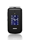 BRONDI Amico Supervoice, Telefono cellulare GSM per anziani con tasti grandi, tasto SOS e funzione controllo remoto, dual SIM, volume alto ed amplificato, Nero