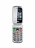 BRONDI Amico Supervoice, Telefono cellulare GSM per anziani con tasti grandi, tasto SOS e funzione controllo remoto, dual SIM, volume alto ed amplificato, Nero