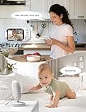 GHB Baby Monitor Video e Audio 3.5'' 720HD Telecamera, 2000mAh Batteria, Comunicazione Bidirezionale,VOX Visione Notturna Visione Monitoraggio Temperatura,Ninne Nanne