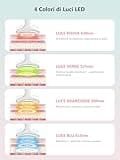 Massaggiatore Viso Lifting Elettrico Antirughe: Dispositivo di Bellezza a 5℃ del Freddo e 45℃ Terapia del Caldo - Face Massager con 6 Modi 4 LED - EMS Lifting Gua Sha Massaggio Rassodante Collo Viso