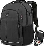 Cafele Zaino del computer portatile, grande TSA 17,3 pollici di viaggio portare su zaino, Borsa per studenti universitari con porta USB, zaino della scuola per adolescenti Uomini Donne, grigio
