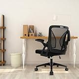 Milacyee Sedia da Ufficio con Supporto Lombare, Sedia Ufficio Ergonomica con Braccioli Regolabili in Rete Traspirante, Altezza Regolabile con 360°Ruote Girevoli, Nero