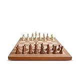 Chessnut Air + Electronic Chess Set, una magnifica scacchiera in legno completa con regine extra, LED, set di scacchi elettronici adattivi AI e app con scacchiera per computer