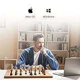 Chessnut Pro - Set di scacchiere elettroniche, gioco di lusso con tutti i pezzi di scacchi in legno, set di tavole da torneo da 55 cm con pezzi in legno