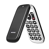 Brondi Stone+ - Cellulare con apertura a conchiglia e flip attivo, Dual Sim, Display 2.4 pollici, Nero
