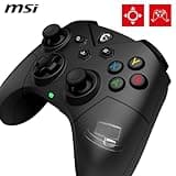 MSI FORCE GC300 WIRELESS PC Gamepad Controller - 2.4 GHz, Bluetooth, USB Type-C a A - Cablato/Wireless, batteria Li-ion da 600mAh(20h), coperture D-Pad intercambiabili, motori a vibrazione duali, nero