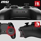 MSI FORCE GC300 WIRELESS PC Gamepad Controller - 2.4 GHz, Bluetooth, USB Type-C a A - Cablato/Wireless, batteria Li-ion da 600mAh(20h), coperture D-Pad intercambiabili, motori a vibrazione duali, nero