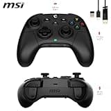 MSI FORCE GC300 WIRELESS PC Gamepad Controller - 2.4 GHz, Bluetooth, USB Type-C a A - Cablato/Wireless, batteria Li-ion da 600mAh(20h), coperture D-Pad intercambiabili, motori a vibrazione duali, nero