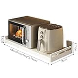GAOXIAO Mensola sopra Microonde Salvaspazio, Supporto per Microonde, Ripiano da Parete, Versatile Organizer per Forno a Microonde, Ripiano Cucina Organizzatore Ripiani(Size:80cm,Color:White)