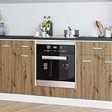 SKTQYQO Armadio Forno in Rovere Artigianale e MDF con Finitura Bianca Opaca 60x46x81.5 cm per Cucina Moderna, Ampio Spazio Archiviazione, Montaggio Semplice e Attacco a Muro Incluso