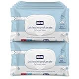 Chicco Salviette multiuso per neonati con placca senza alcool, profumate per pelli sensibili, confezione multipla da 864 salviette, 12 confezioni da 72 panni