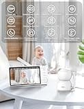OBVHNUA Baby Monitor Video e Audio, Babyphone con Fotocamera da 5 Pollici 720P HD 2 x 4 x Zoom Digitale, Due Vie, Audio VOX, Visione Notturna, Monitoraggio della Temperatura