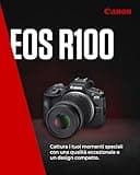Canon EOS R100 + RF-S 18-45mm IS STM & RF-S 55-210mm IS STM Lenses - Fotocamera Mirrorless APS-C da 24,1 MP, Dual Pixel CMOS AF, Videocamera 4K, Scatto Continuo 6,5 fps - Wi-Fi, Bluetooth