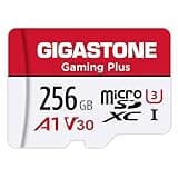 Gigastone Scheda di memoria Micro SDXC da 256 GB Gaming Plus Seriale, Velocità di riproduzione fino a 100 MB/s. Compatibile con Switch Dashcam GoPro Canon Nikon DJI Drone, A1 U3 V30 con adattatore SD.