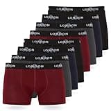 FM London Pacchetto da 4/8 Mutande Uomo, Boxer Uomo Cotone, Aderenti e Confortevoli per l'Uso Quotidiano, Colori scuri assortiti (8 pezzi), M