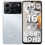 DOOGEE Note 56 Smartphone Android 16, 6150 mAh, 8.45 mm Ultrasottile, 6.56" HD + 90 Hz IPS, 24 GB + 64 GB/2 TB TF, 4G Telefono Cellular offerta Smartphone, Dual SIM/Octa Core/OTG/Face ID/GPS, Bianco