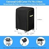 VDISRR Copertura Barbecue Impermeabile Telo Protettivo 420D Oxford per BBQ Grill 77 x 70 x 110cm Anti Pioggia Polvere Sole Neve Pioggia Feci di Uccelli Tessuto