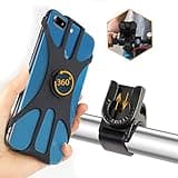 Porta Cellulare Bici, Universale Supporto Smartphone per Bici 360° Rotabile, Staccabile Telefono Porta per MTB Moto Bicicletta Compatibile con iPhone 15/14/13/12, Smartphone 4.5"-7.0" (Nero-4)