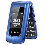uleway GSM Telefono Cellulare per Anziani,Flip Telefoni Cellulari Tasti Grandi,Volume alto,Funzione SOS, 2.4"+1.77" Doppio display,Pantalla 2.4(Blu)…