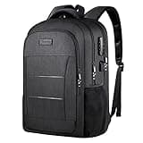Tzowla Zaino da viaggio per laptop con porta di ricarica USB e lucchetto, antifurto e impermeabile, adatto per computer da 17,3", regalo per studenti universitari da lavoro, zaino da trekking,X3-Nero