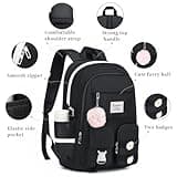 YAMTION Zaino da scuola per ragazze adolescenti, zaino per laptop da 15,6 pollici, borsa per libri per studenti delle scuole medie universitarie, carino borsa da scuola per donne