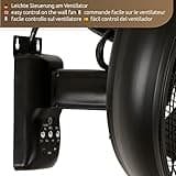LUCCI AIR Breeze Ventilatore da Parete con Telecomando, Acciaio, Nero