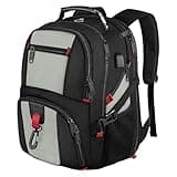 MATEIN Zaino PC 18.4 Pollici Uomo Donna, 55 Litri Zaino da Lavoro Impermeabile con USB per Studenti Superiori, Universitari, Professionisti, Insegnanti e Viaggiatori Outdoor, Grigio