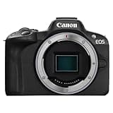 Canon EOS R50 APS-C Mirrorless + RF-S 18-45 f/4,5-6,3 (24,2 Mp,- Fino a 15fps, DIGIC X, Video 4K UHD Fino 30p, Dual Pixel CMOS Auto Focus II, Disp, Lay Touch Ordinetabile 7,5 cm, Wi-Fi, BT, 328 gr)