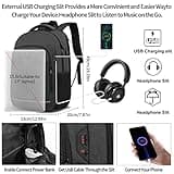 Cafele Zaino del computer portatile, grande TSA 17,3 pollici di viaggio portare su zaino, Borsa per studenti universitari con porta USB, zaino della scuola per adolescenti Uomini Donne, grigio