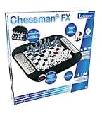 Lexibook, Chessman FX, Gioco di scacchi elettronico con tastiera tattile ed effetti luminosi e sonori 32 pezzi 64 livelli di difficoltà, Nero/Argento, CG1335