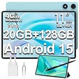 TECLAST P50 Tablet 11 Pollici 90Hz Tablets Android 15, 20GB RAM+128GB ROM(TF 5TB), Dual SIM 4G LTE+5GWiFi, 2GHz Octa-Core, Tablet con Penna+Custodia/7000mAh/GPS/Widevine L1/OTG/Type-C/3.5MM/Metal-2025