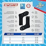SOXCO 10 Paia Calzini Uomo Sportivi Spugna Running Trekking, Confezione da 10 (EU 43-46, Nero)