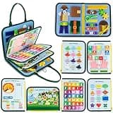 BONNYCO Montessori Busy Board Feltro. Valigetta Giochi Montessori Didattici, Pannello Sensoriale Bambini Board. Giochi Bambini 1 2 3 4 5 6 Anni, Regalo Bambino Bambina Bimbo Book Compleanno Natale