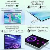 TECLAST P50 Tablet 11 Pollici 90Hz Android 15 Tablets, 16GB RAM+128GB ROM(TF 4TB), Doppio SIM 4G LTE+5GWiFi, 8000mAh, T606 Octa-Core 2GHz CPU, 13MP/GPS/Widevine L1/BT5/OTG/Type-C/3.5MM Jack/Metal-2025