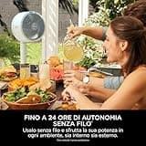 Shark FlexBreeze Ventilatore ad Alta Velocità, Ventilatore Portatile Ibrido con e Senza Filo per Uso Interno ed Esterno, Resistente all'Acqua e ai Raggi UV**, Potente e Silenzioso, Bianco, FA220EU