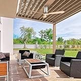 Cecotec Ventilatore da soffitto con telecomando e Wifi EnergySilence Aero 5500 White Aqua Connected. 40 W, diametro 52", 3 pale, Adatto per uso esterno, modalità winter-summer, timer