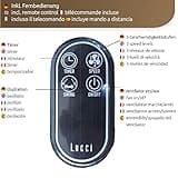LUCCI AIR Breeze Ventilatore da Parete con Telecomando, Acciaio, Nero