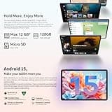 TECLAST P30T Android-15-Tablet 10.1 Pollici, 12GB RAM+128GB ROM(TF 4TB), 2GHz T606 Octa-Core, Widevine L1/GPS/BT5/6000mAh/Tablet con Tastiera+Custodia+Penna+3.5mm Auricolari, 10 Accessori-2025 Newest