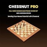 Chessnut Pro - Set di scacchiere elettroniche, gioco di lusso con tutti i pezzi di scacchi in legno, set di tavole da torneo da 55 cm con pezzi in legno