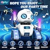 Ophy Robot Bambini, Funzione di Proiezione Innovativa, Robot Telecomandato con Controllo Gestuale, Occhi a LED, Musica, Robot Giocattoli per bambini e bambine di 3 4 5 6 7 8 9 10 11 12 anni