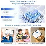 TABWEE T80 Tablet 10 Pollici Android 15-12GB RAM + 64GB ROM + 2TB TF, Tablet PC Con Wifi 5G, Batteria 6000mAh, Doppia Fotocamera, 1280 * 800 HD, Gemini AI, Bluetooth 5.0, GPS, 2 Anni Garanzia