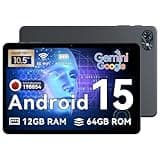 TABWEE T80 Tablet 10 Pollici Android 15-12GB RAM + 64GB ROM + 2TB TF, Tablet PC Con Wifi 5G, Batteria 6000mAh, Doppia Fotocamera, 1280 * 800 HD, Gemini AI, Bluetooth 5.0, GPS, 2 Anni Garanzia