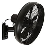 LUCCI AIR Breeze Ventilatore da Parete con Telecomando, Acciaio, Nero