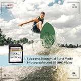 GIGASTONE Scheda di Memoria SDXC 64 GB, Set da 2, 4K Camera Pro, Velocità 100 MB/s per Fotocamera Canon Nikon Sony Panasonic, A1 V30 U3 UHS-I Classe 10 per 4K UHD Video, con 2 mini custodie