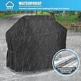 Velway Copertura Barbecue da Esterno 132x68x109cm - Impermeabile Telo Copri Barbecue Antivento Protettivo Per BBQ Grill - Anti Polvere Neve Pioggia Feci di Uccelli Sole - Nero