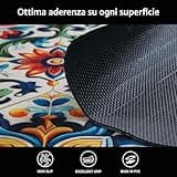 Comart - Tappeto Cucina Austin - Impermeabile - Antiscivolo - Antimacchia - Lavabile in Lavatrice - Passatoia in Poliestere - per Corridoio e Cucina - Made in Italy - Piastrelle Tiles - 50x100 cm