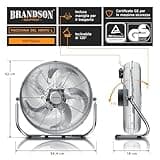 Brandson - Macchina del Vento - L'Originale Super Ventilatore - Largo 53,5cm - 3-Livelli di Potenza - 120W di Potenza Max assorbita - Design Retro - Cromo