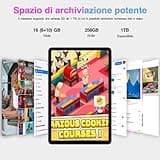 DOOGEE T30S Android 15 Tablet 11 Pollici, 16GB RAM + 256GB ROM (TF 1TB), 2.4K, 8580mAh, 4G LTE + 5G WiFi, 13MP+8MP, Octa-Core Tablet Gaming, Hi-Res Altoparlanti/OTG/BT5.0/GPS/Widevine L1