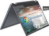 Lenovo Flex 3i Chromebook 2 in 1 per studenti universitari, laptop touchscreen FHD da 15,6 pollici, Intel Celeron N4500, 4 GB di RAM, 64 GB eMMC + scheda SD da 128 GB, grafica Intel UHD, Chrome OS